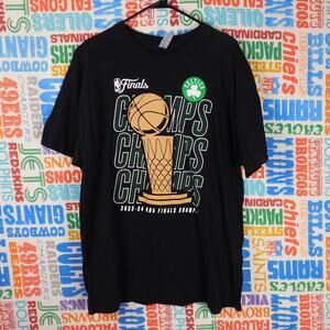 Boston Celtics 2024 NBA Finals Champs T Shirt Size XL Fanatics Trophy Graphic